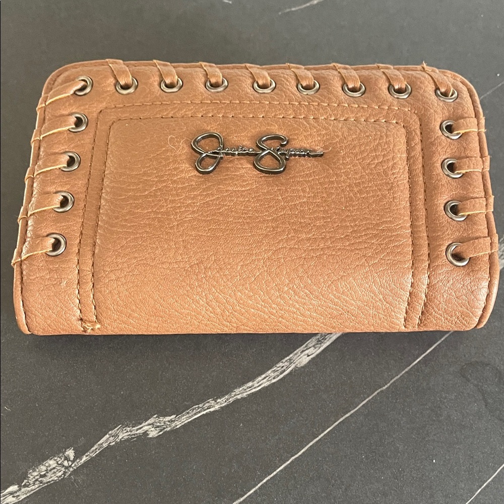 Jessica Simpson Black and Tan Wallet